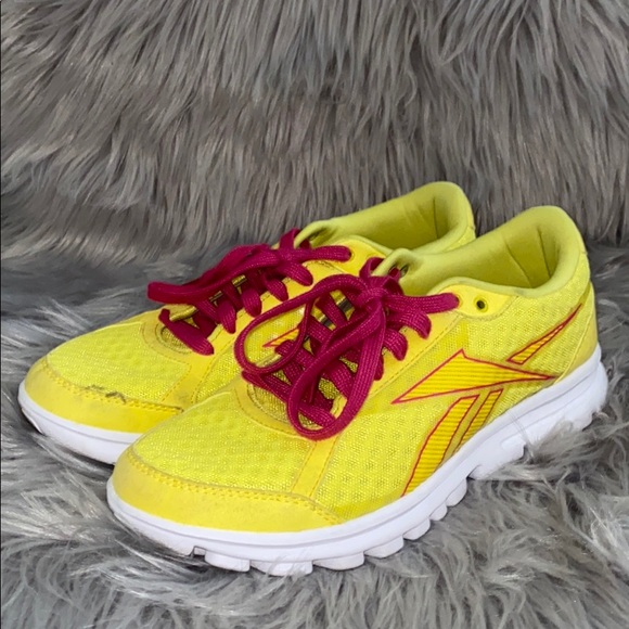 yellow reebok womens